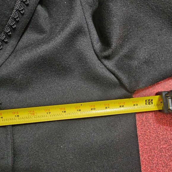 VTG 60s Holly Deb Double Breasted Embroidered Wool Coat XL Formal Quiet Luxury - Picture 7 of 14